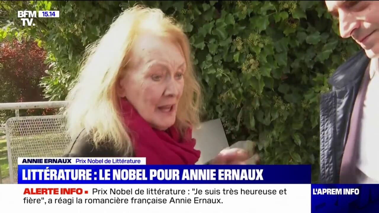 La escritora francesa Annie Ernaux gana el Premio Nobel de Literatura 2022