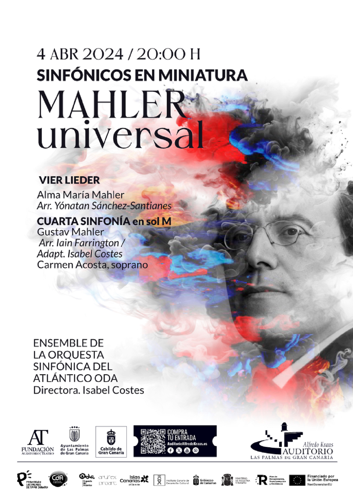 ‘Mahler Universal’ acerca al gran público en el Auditorio Alfredo Kraus la complejidad armónica del célebre compositor austríaco y su mujer