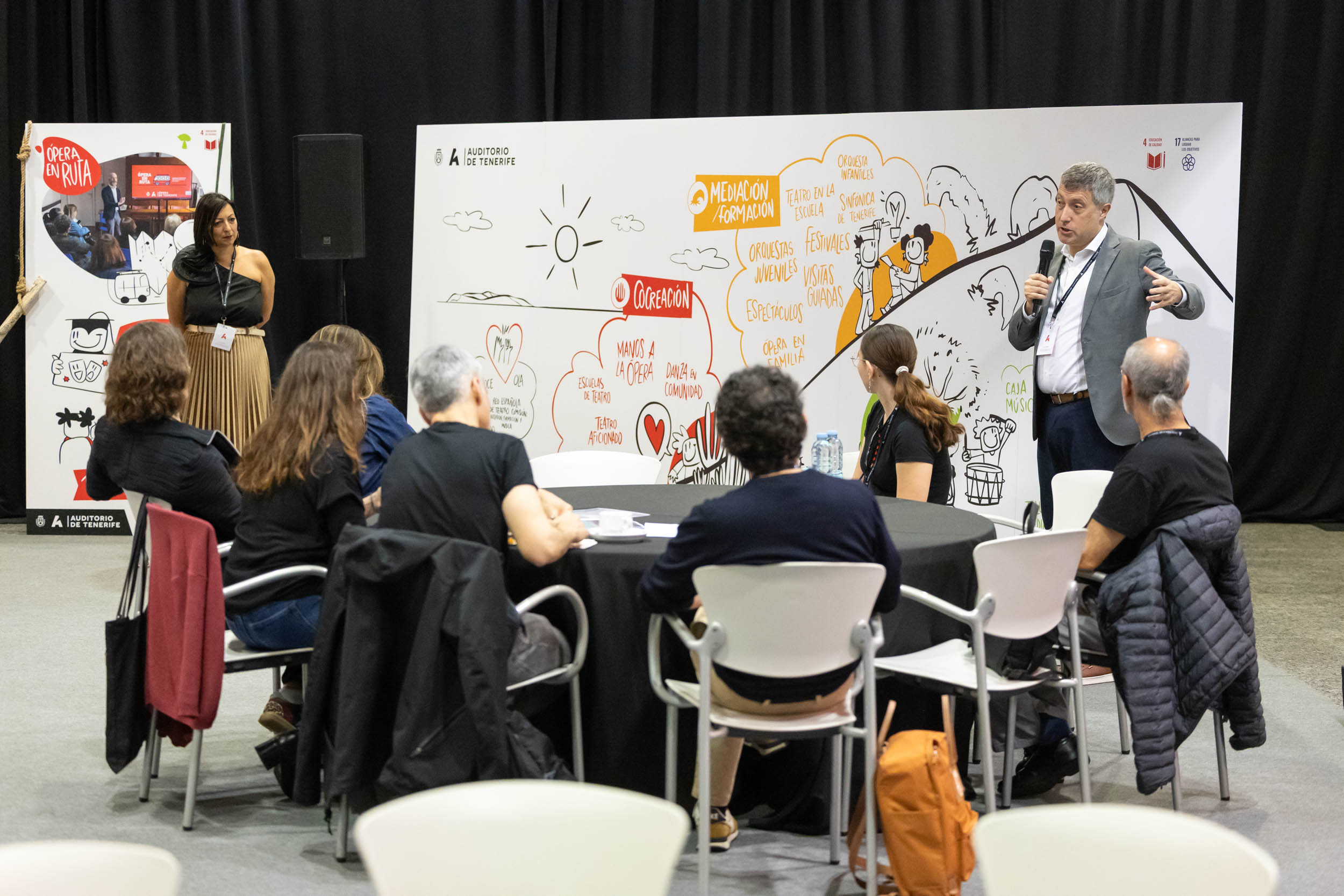 El Auditorio de Tenerife luce su Área Educativa y Social ante los asistentes al Encuentro ROCE