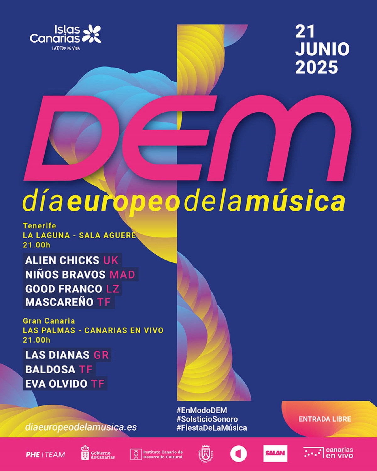 El Día Europeo de la Música sacude La Laguna y la capital grancanaria con los directos de Alien Chicks, Niños Bravos, Good Franco, Las Dianas y Baldosa