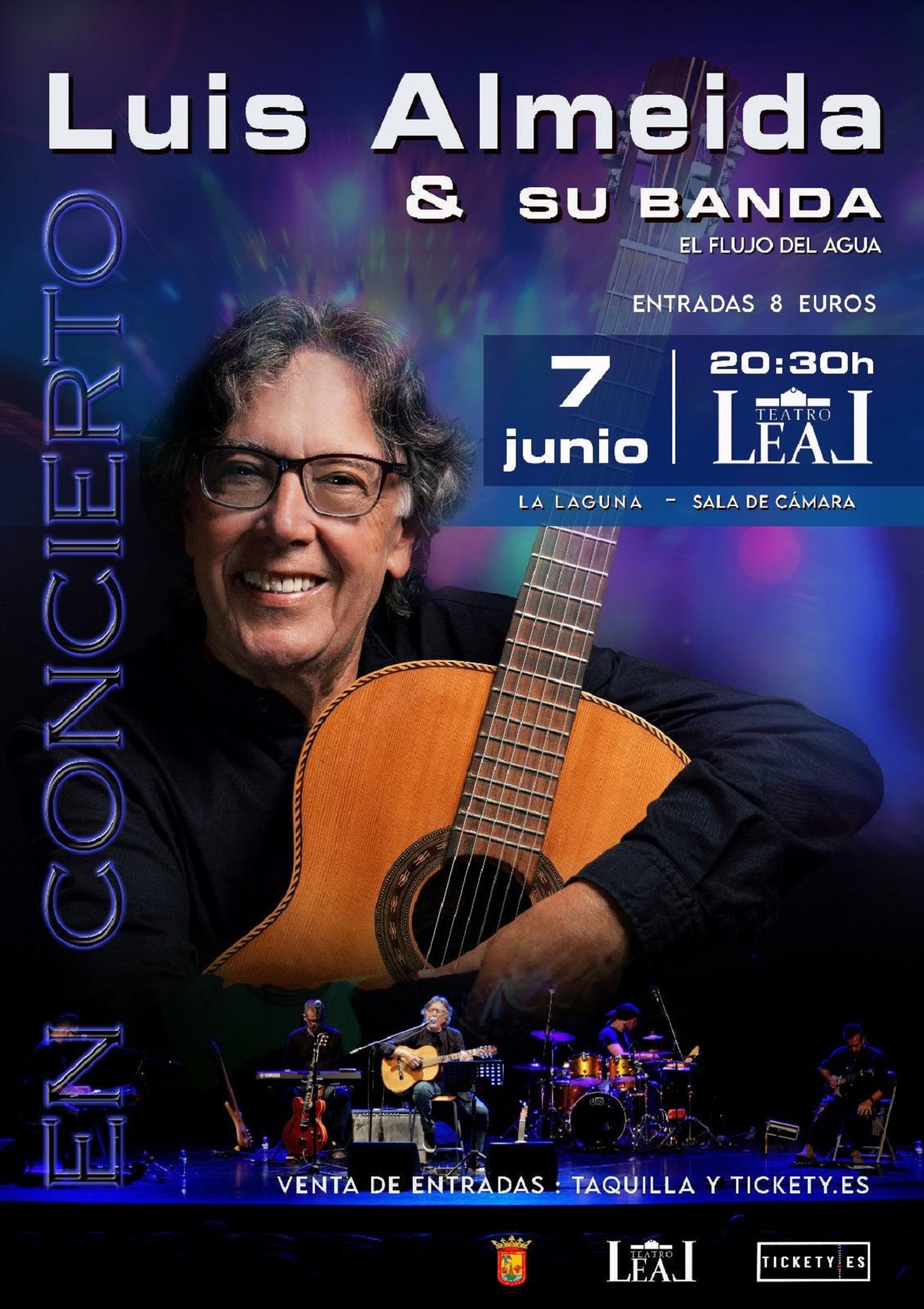 Luis Almeida canta a los paisajes canarios en el Teatro Leal