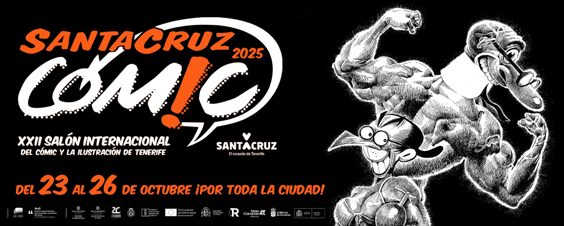 Pepe Farruqo reinventa a los personajes de Ibáñez en su cartel de Santa Cruz Cómic 2025
