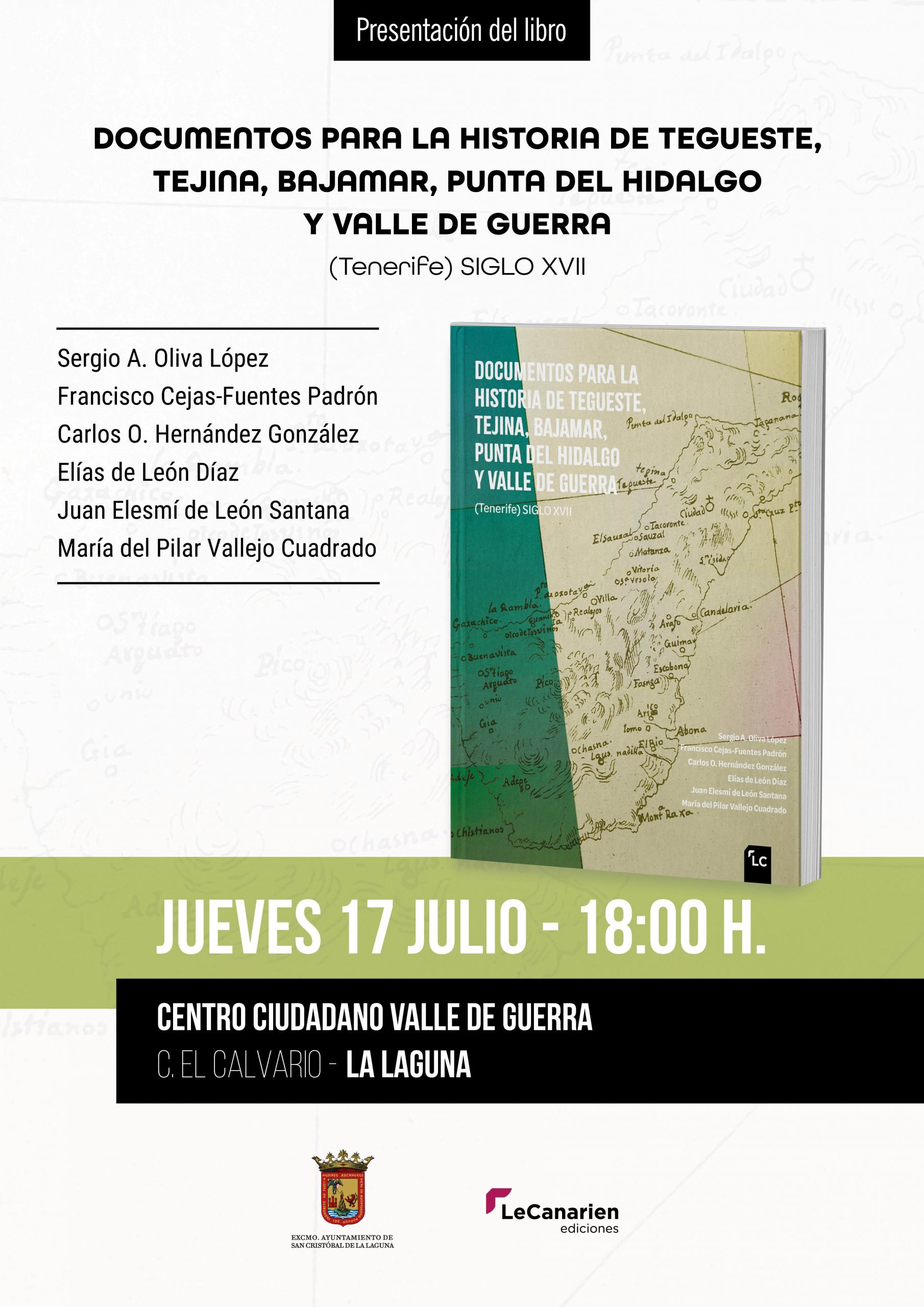 Valle de Guerra viaja al siglo XVII con la presentación del segundo tomo de Documentos para la Historia
