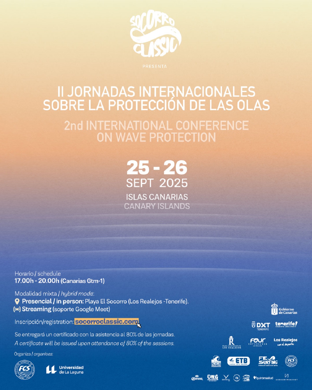 Socorro Classic presenta las II Jornadas Internacionales sobre la Protección de las Olas