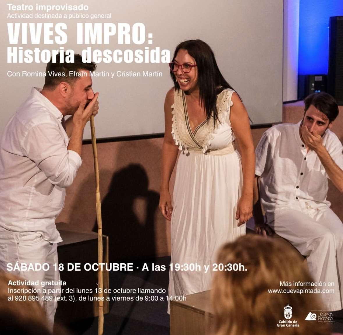 Vives Impro presenta el espectáculo ‘Historia descosida’ en Cueva Pintada