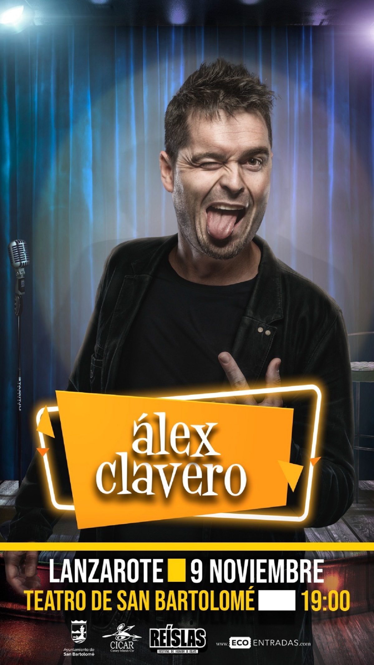 El Teatro de San Bartolomé se prepara para una noche de humor con Álex Clavero este fin de semana