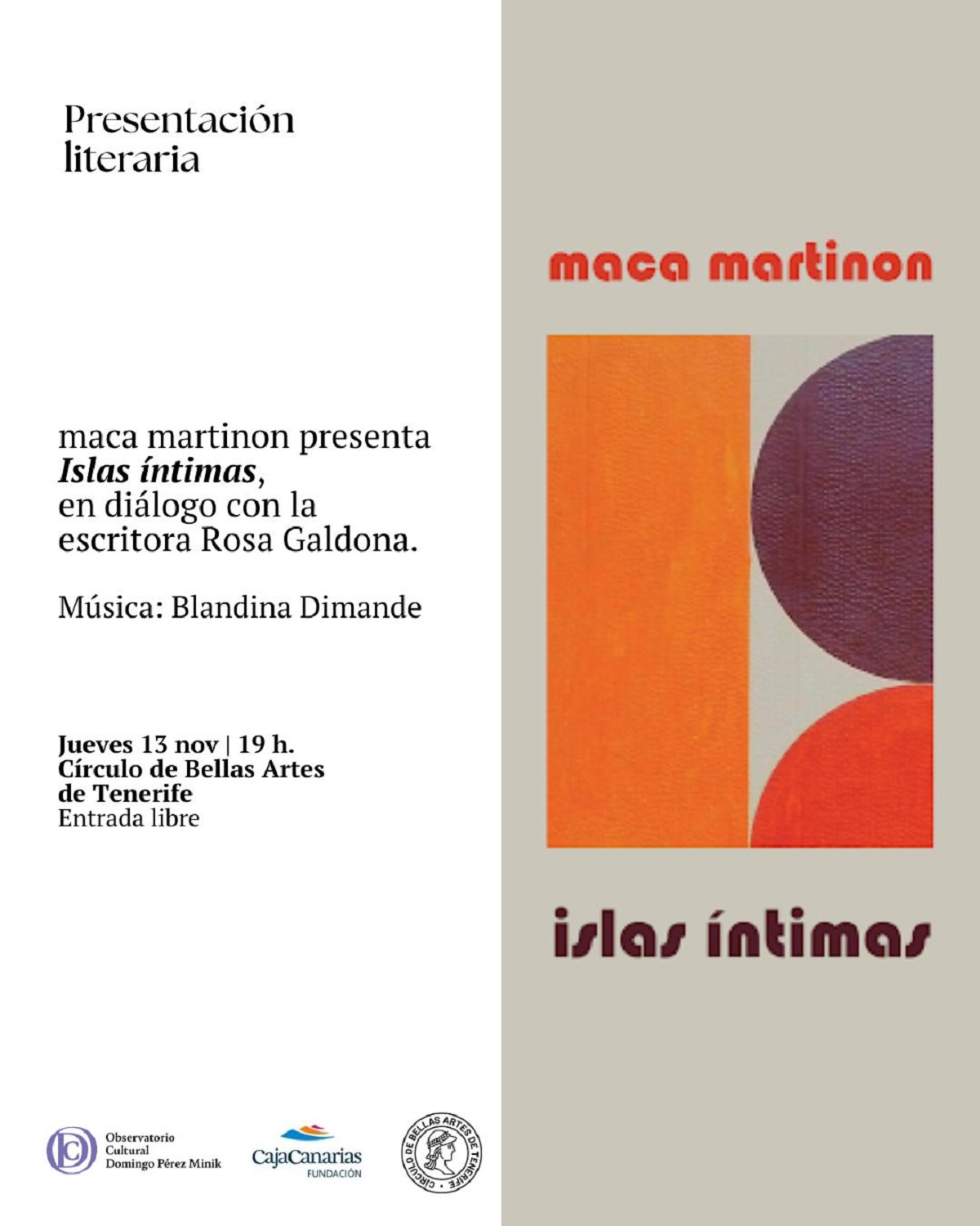 Encuentro en torno a Islas íntimas en el Círculo de Bellas Artes