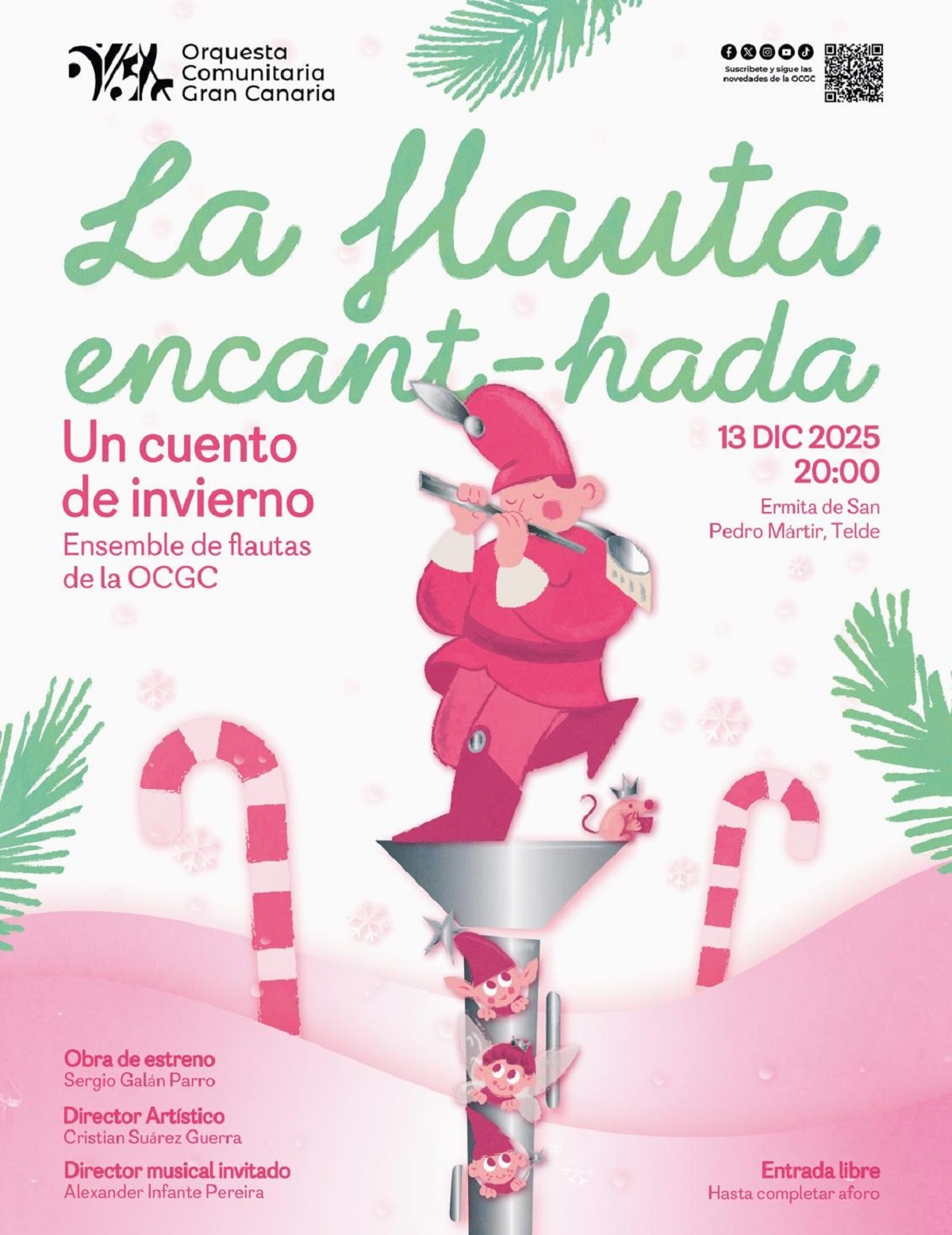 El Ensemble de Flautas de la Orquesta Comunitaria de Gran Canaria presenta en Telde “La flauta encant-hada”