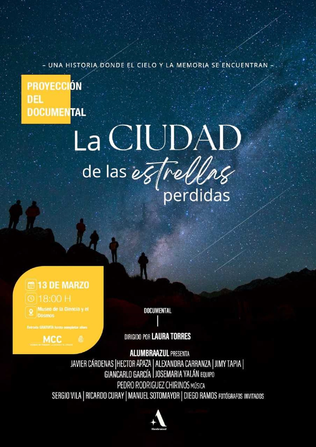 El MCC ahonda en la relación del ser humano con el cielo nocturno en el documental ‘La ciudad de las estrellas perdidas’