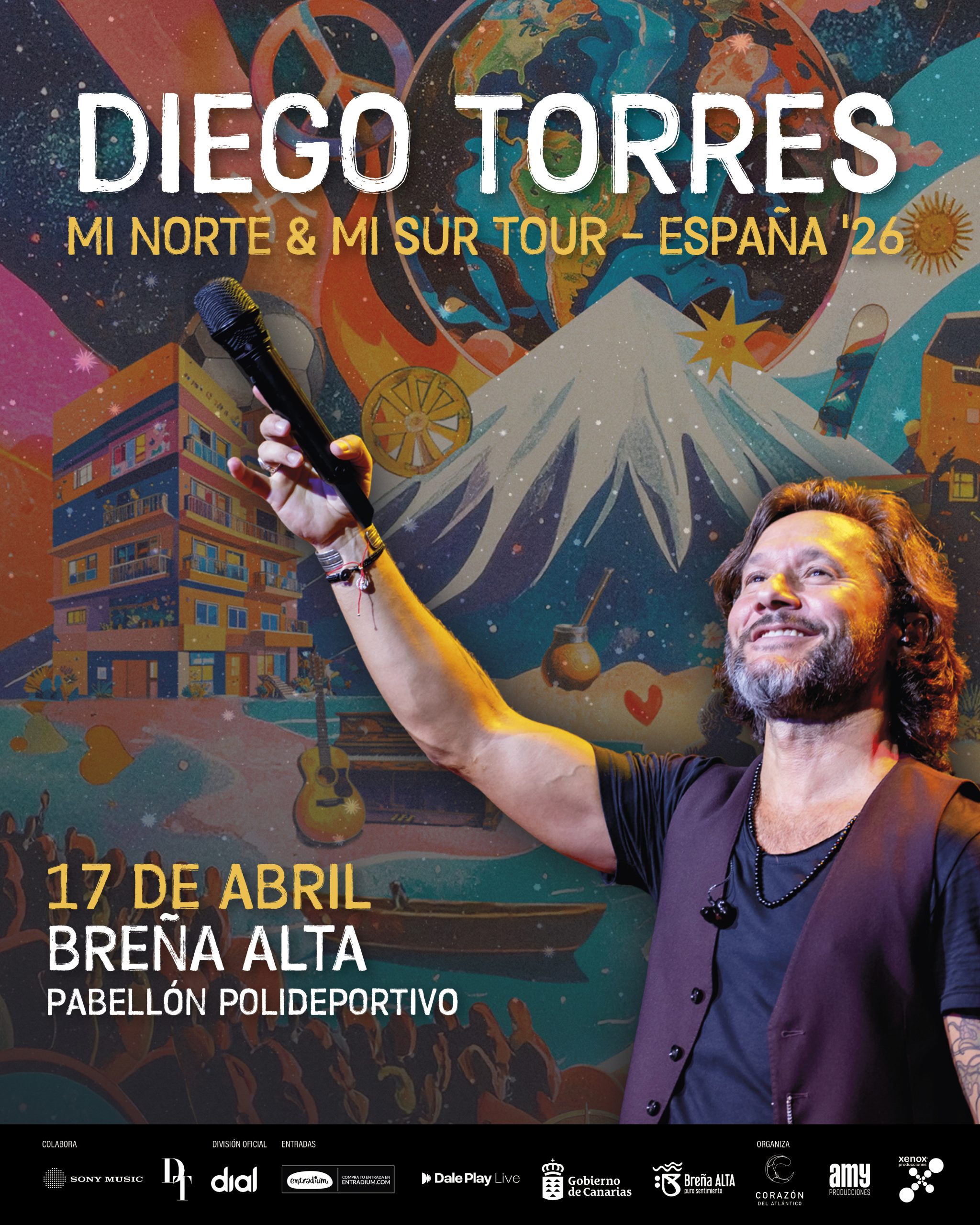 El cantante Diego Torres ofrece en La Palma el único concierto previsto en Canarias dentro de su gira española ‘Mi Norte & Mi Sur’