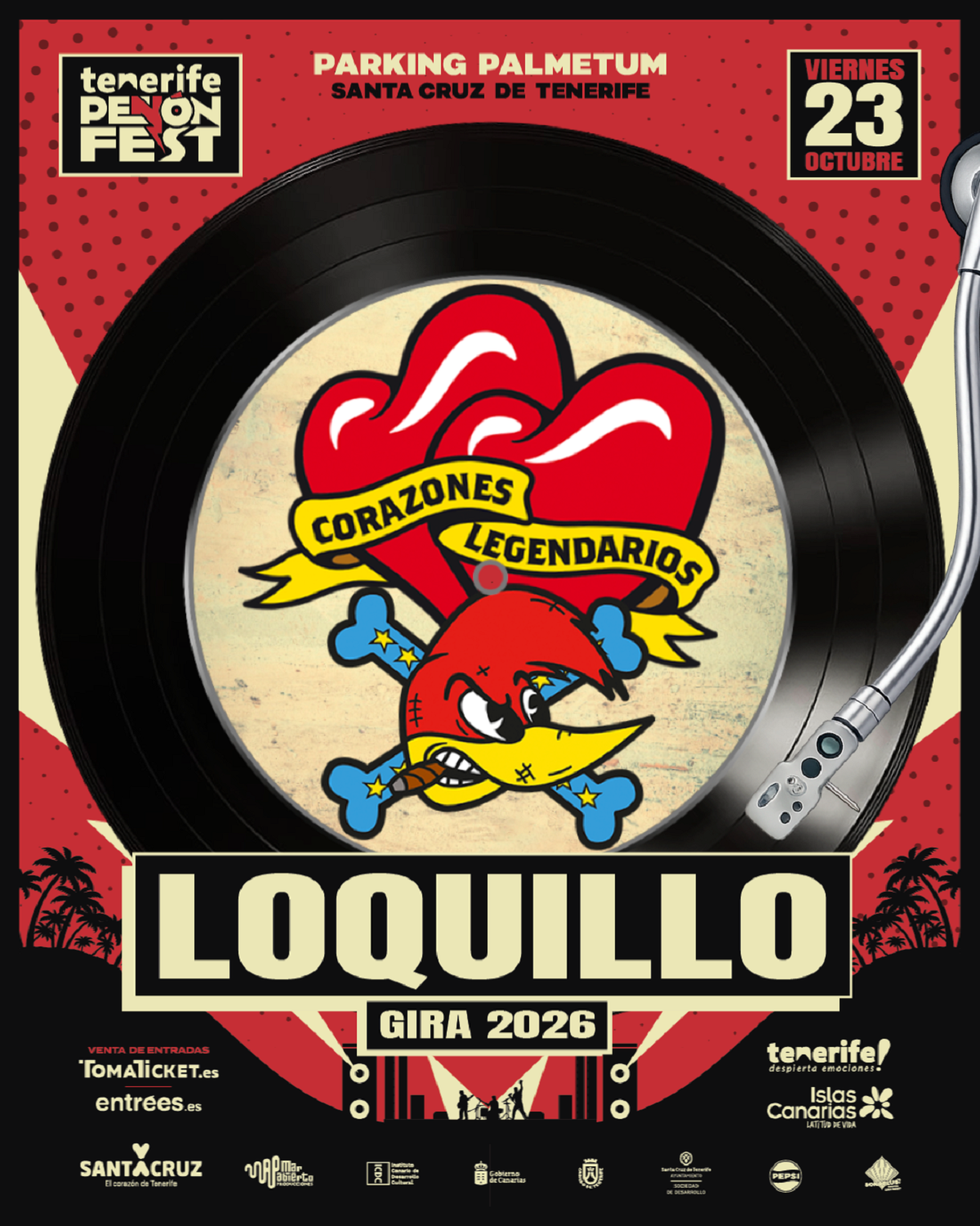 Loquillo lidera el primer día de Tenerife Peñón Fest con un concierto único en Canarias