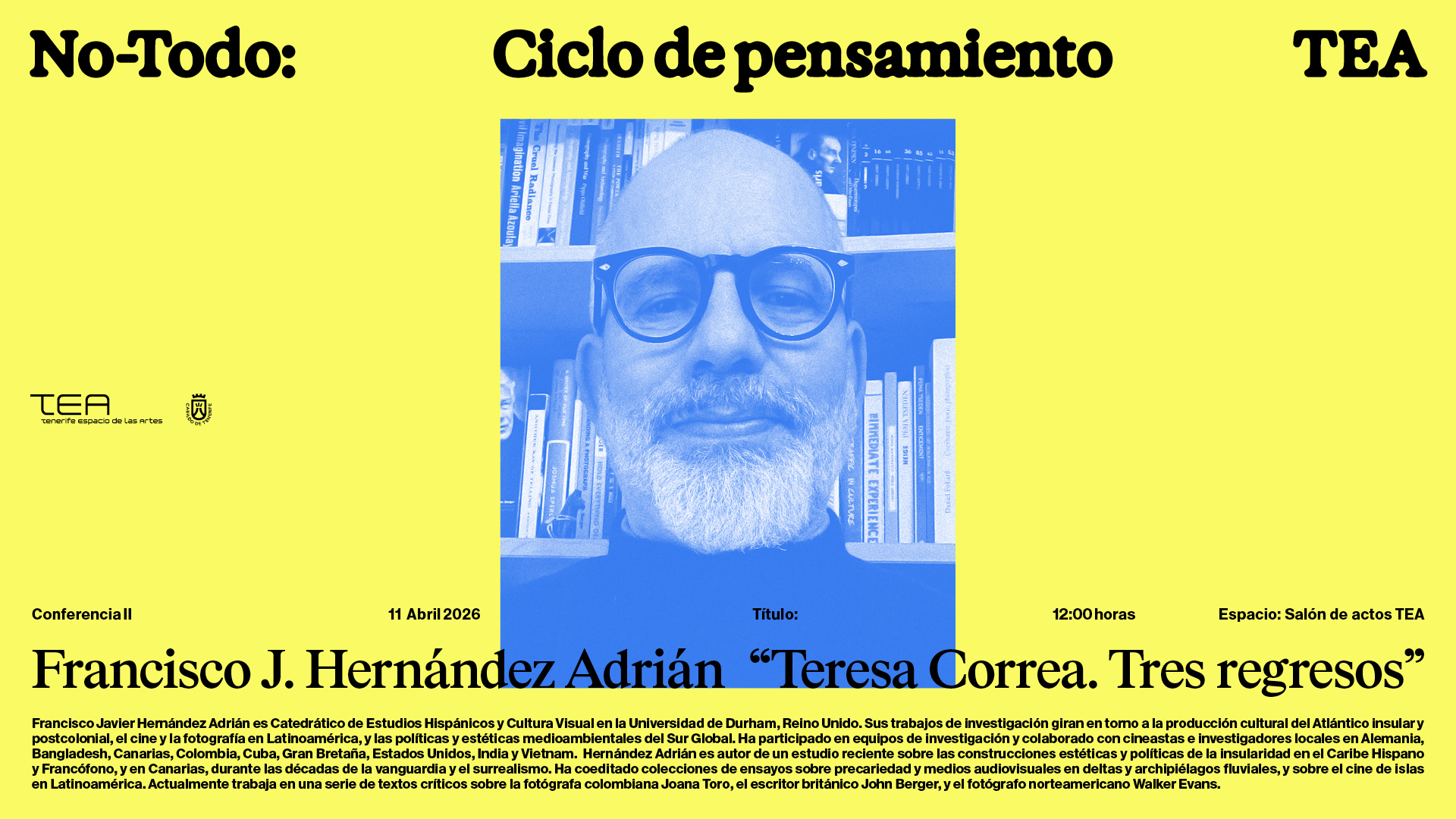 Francisco J. Hernández Adrián analiza en el museo TEA el universo artístico de Teresa Correa