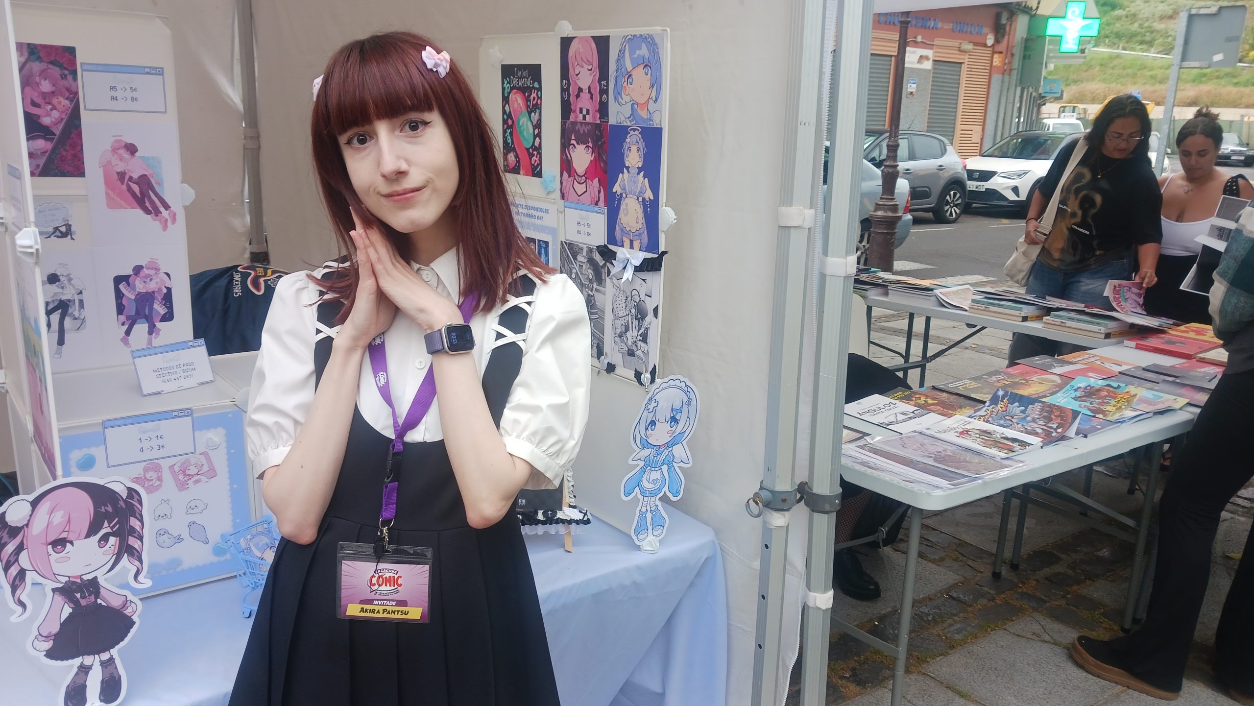 Akira Pantsu, mangaka: “Nunca había estado en un salón al aire libre con tanta luz como el de La Laguna, aquí todo se siente más cercano”