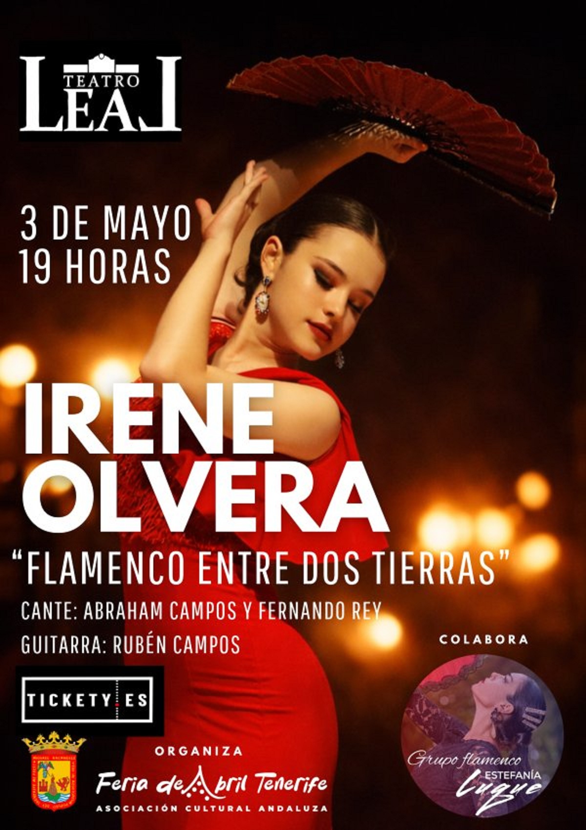 La bailaora Irene Olvera trae al Teatro Leal su espectáculo ‘Flamenco entre dos tierras’
