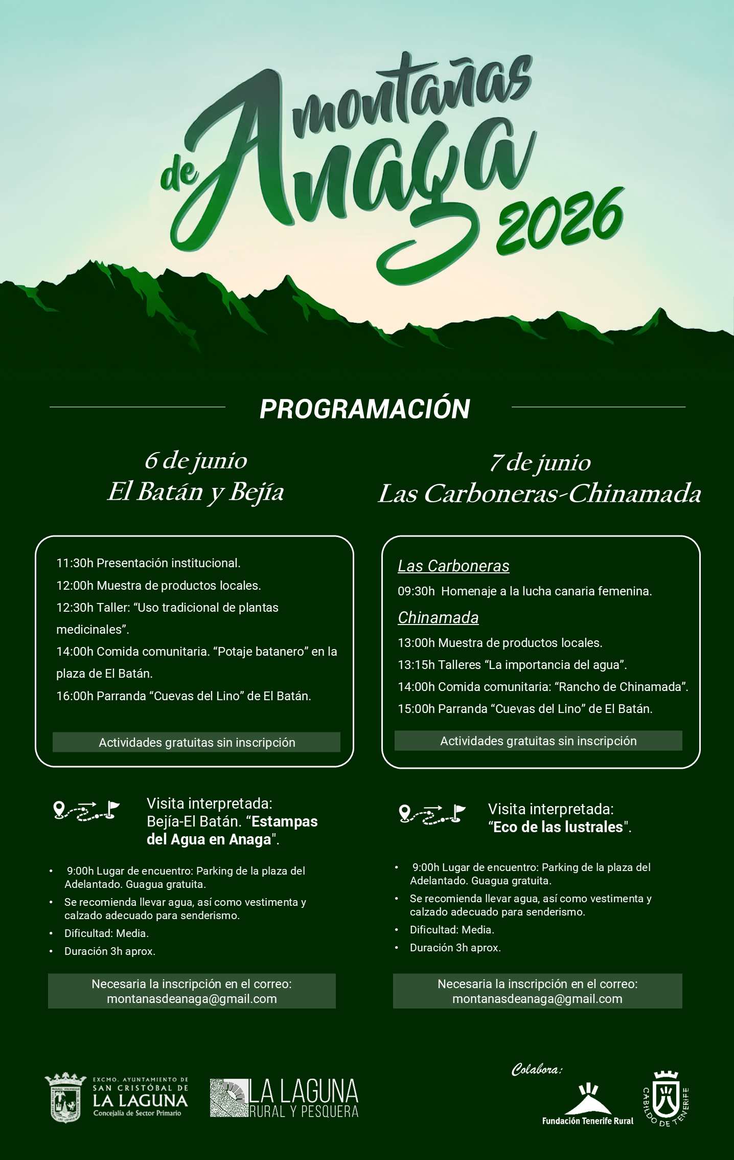 La Laguna impulsa una nueva edición de ‘Montañas de Anaga’ con actividades vinculadas al patrimonio rural y la sostenibilidad