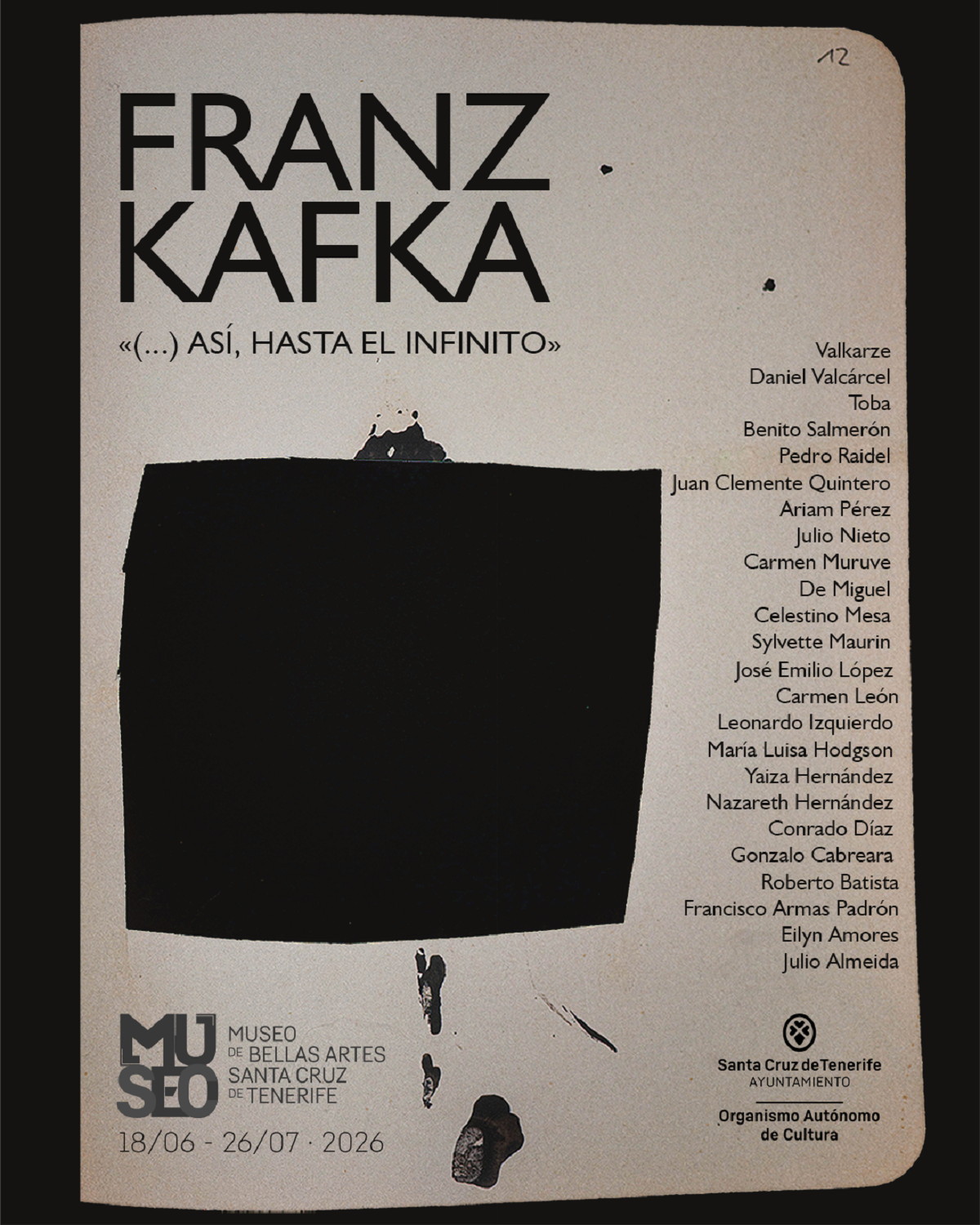 Santa Cruz acoge la exposición colectiva “Franz Kafka (…) así, hasta el infinito”