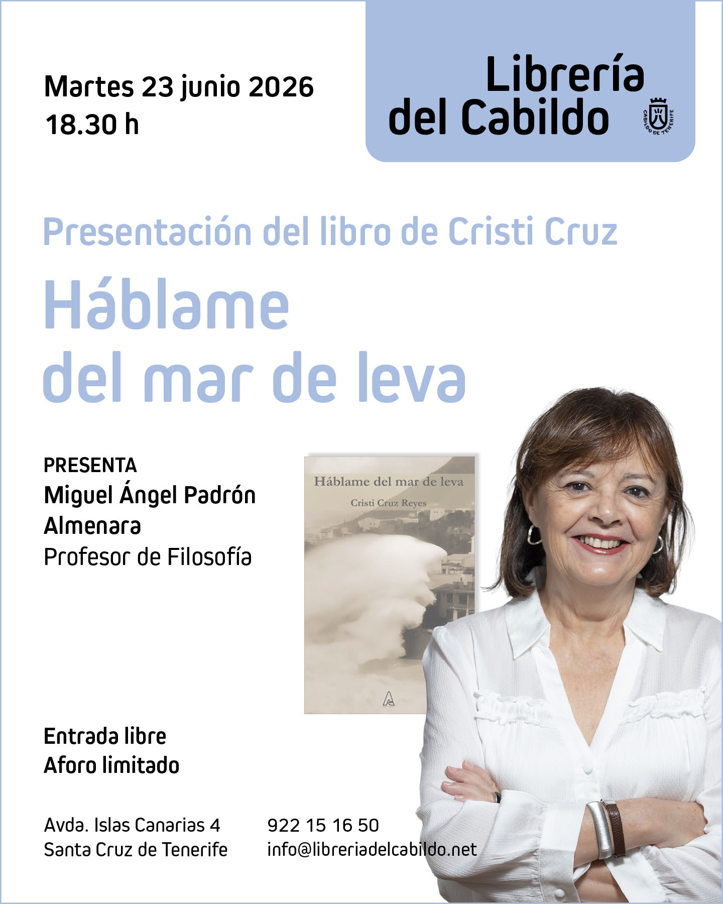 La Librería del Cabildo acerca a los lectores la nueva novela de Cristi Cruz inspirada en Garachico