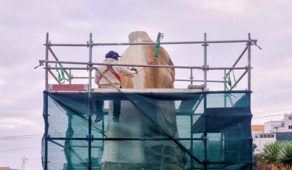 La Laguna inicia la restauración del emblemático monumento dedicado a Los Sabandeños en Punta del Hidalgo