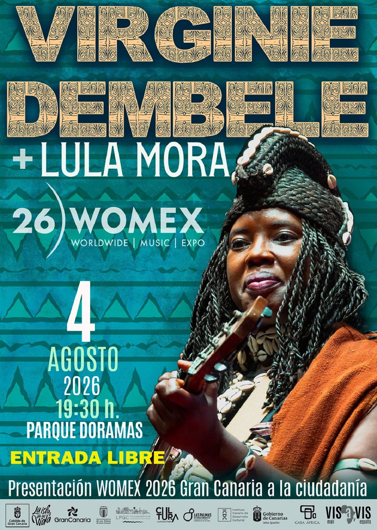 Virginie Dembelé abre el camino a WOMEX 2026 con un concierto gratuito en el Parque Doramas