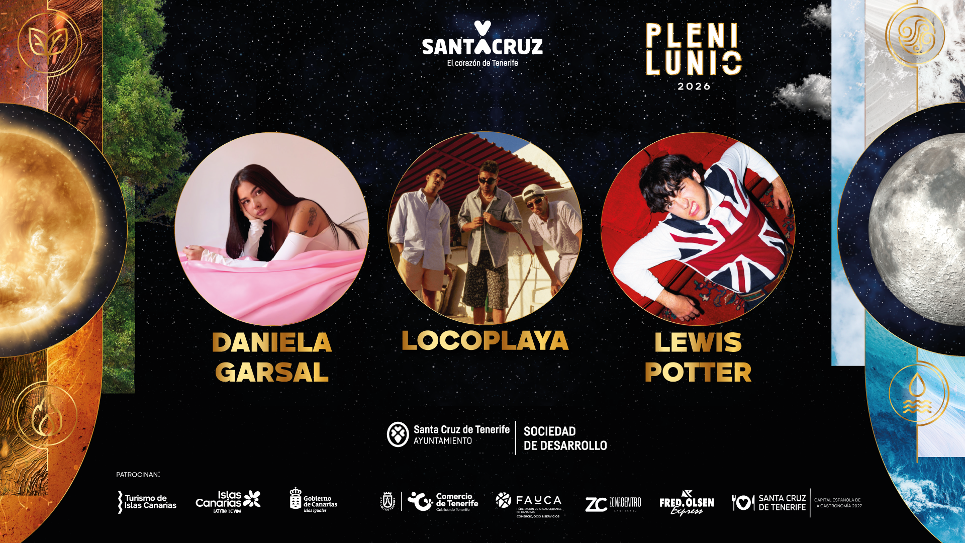 Locoplaya, Daniela Garsal y Lewis Potter protagonizarán los conciertos de Plenilunio