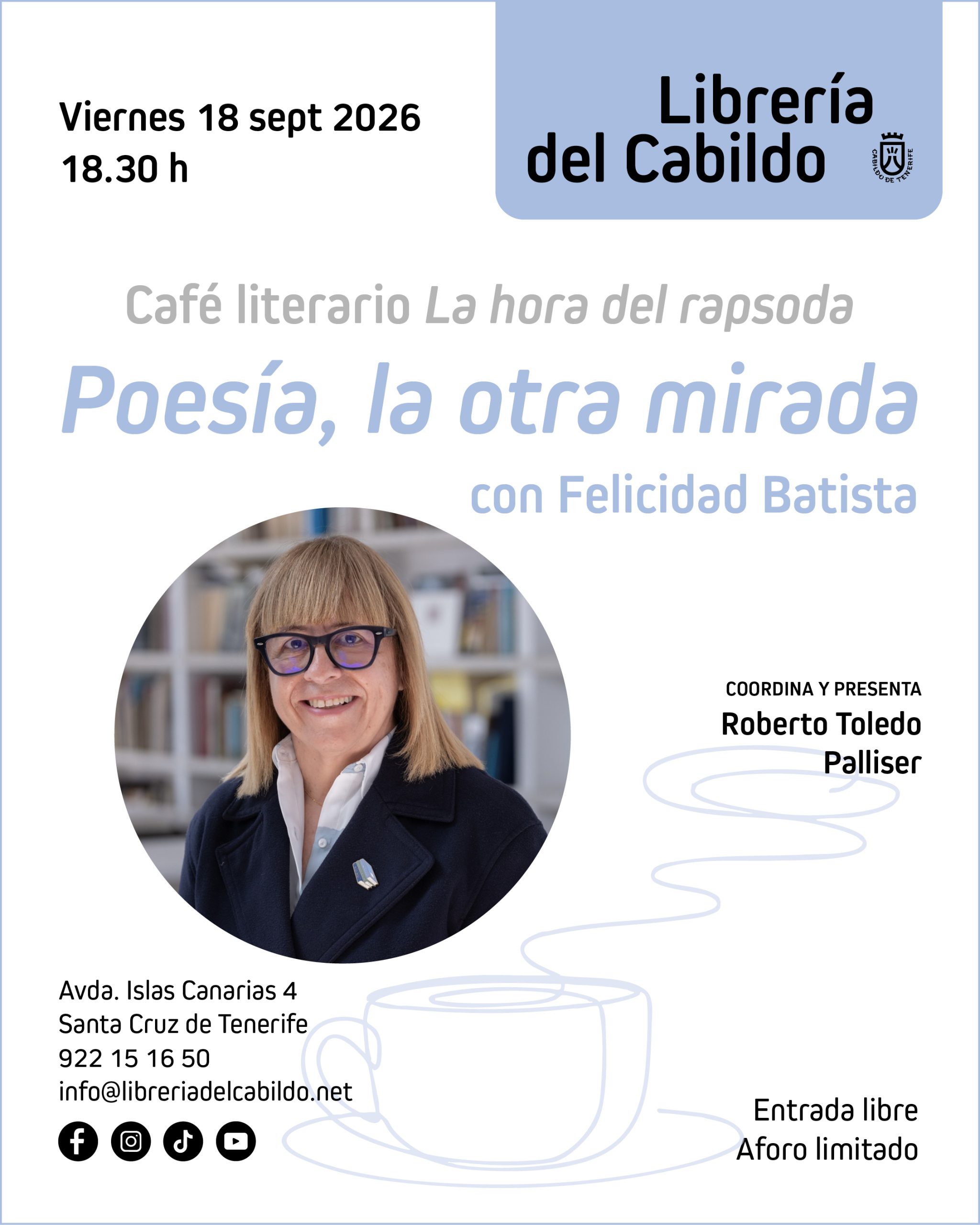 La Librería del Cabildo se acerca al universo poético de Felicidad Batista
