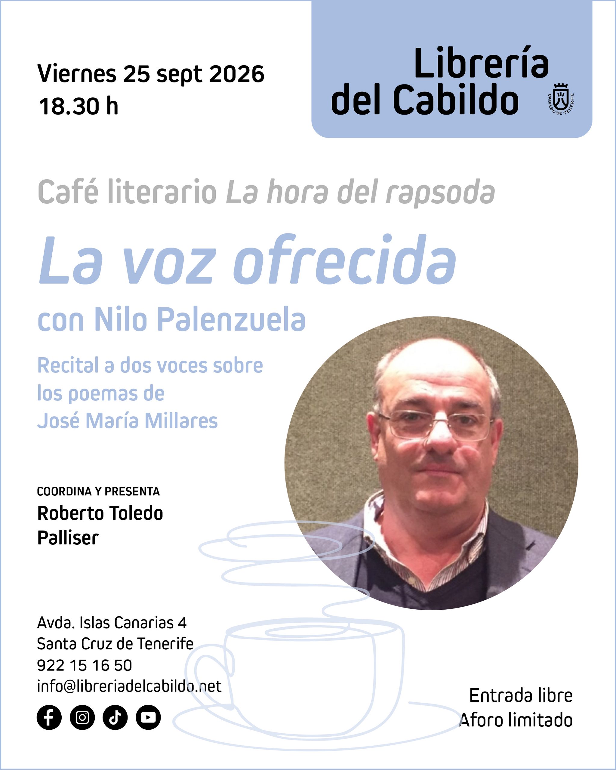 La Librería del Cabildo pone voz a la poesía de José María Millares