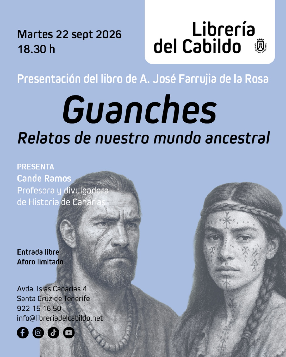 La Librería del Cabildo se adentra en el pasado guanche de la mano de José Farrujia