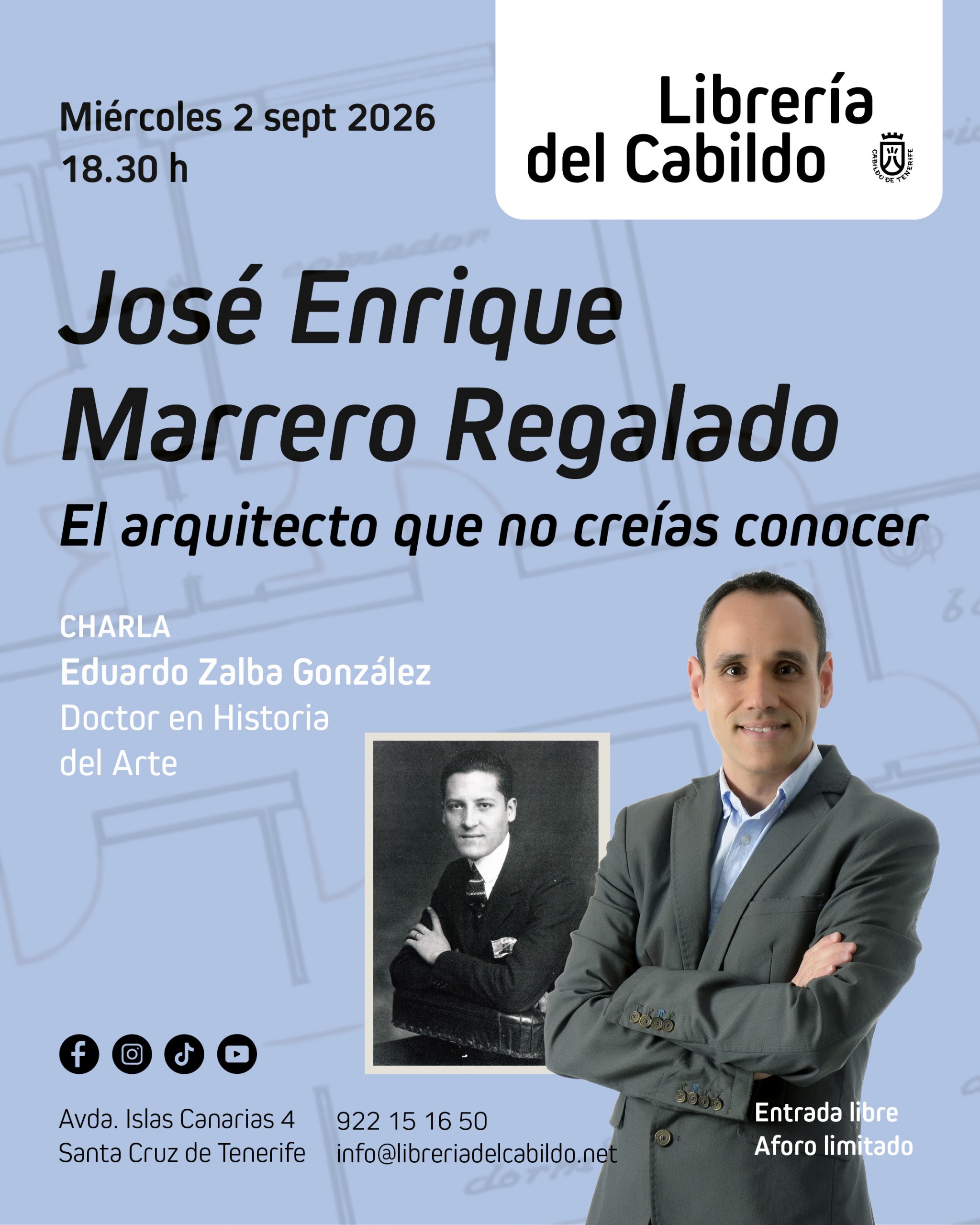 La Librería del Cabildo redescubre la figura de José Enrique Marrero Regalado