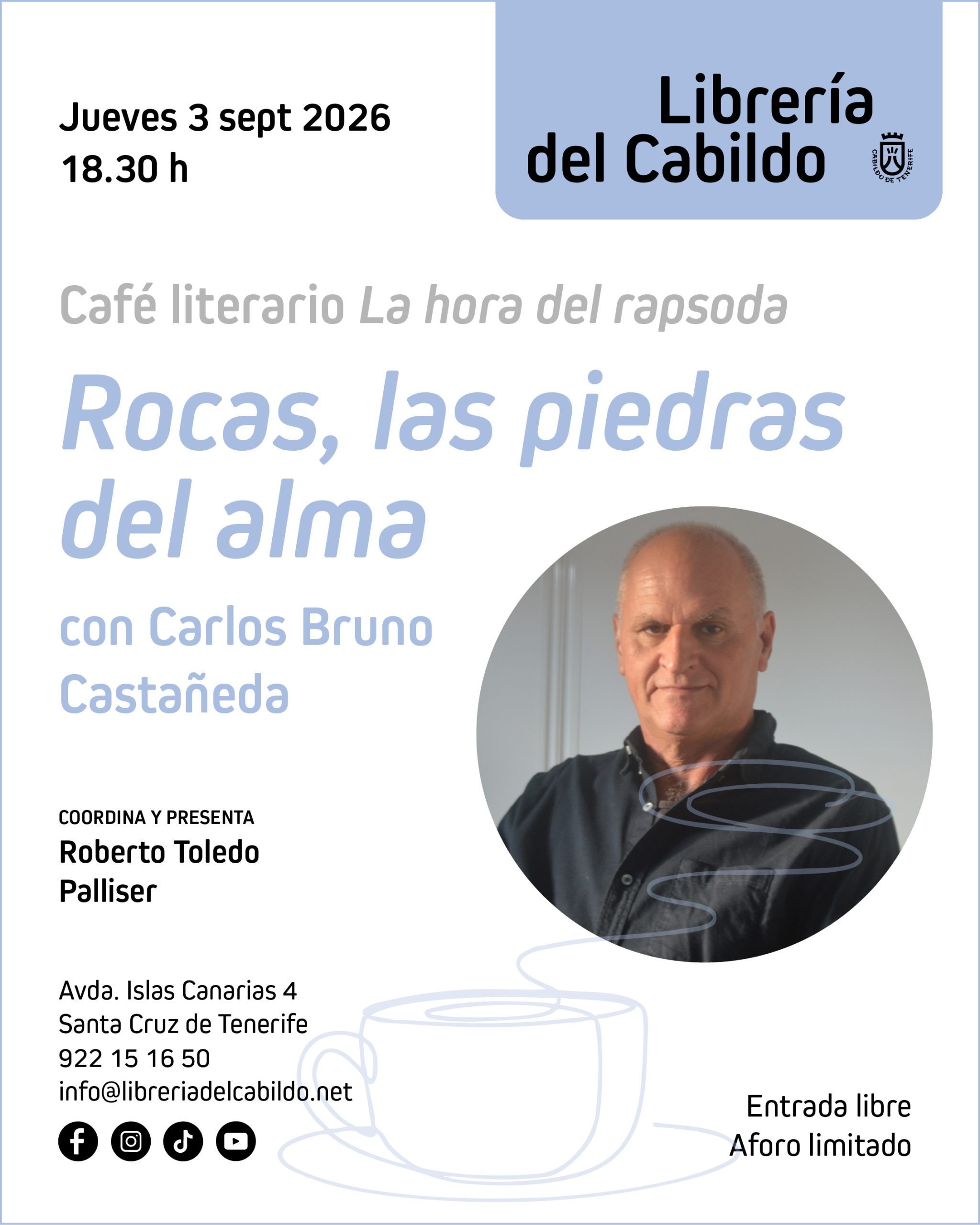 La Librería del Cabildo se adentra en la poesía de Carlos Bruno Castañeda
