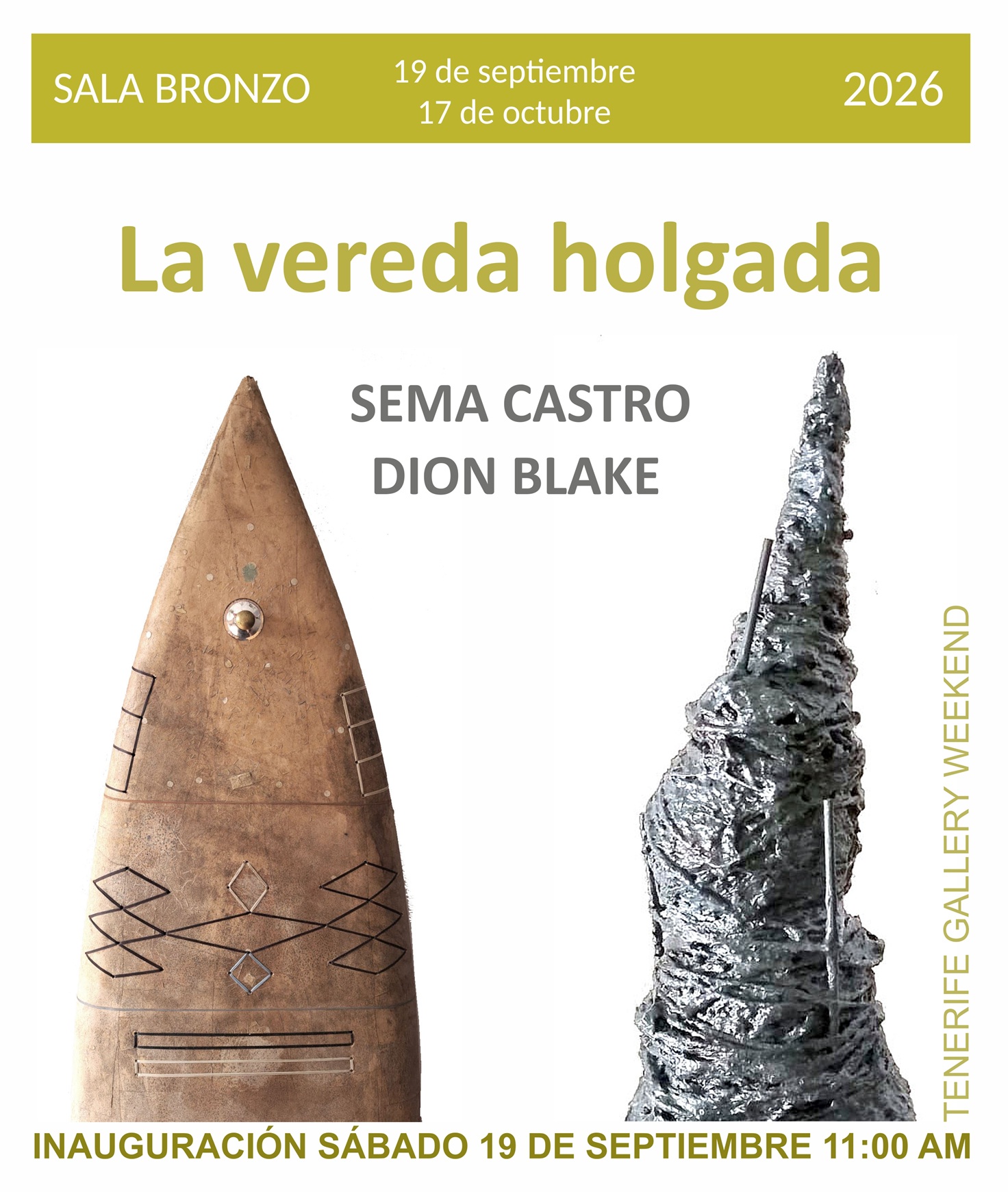 Espacio Bronzo inaugura ‘La vereda holgada’, con obras de Sema Castro y Dion Blake este sábado, 19 de septiembre