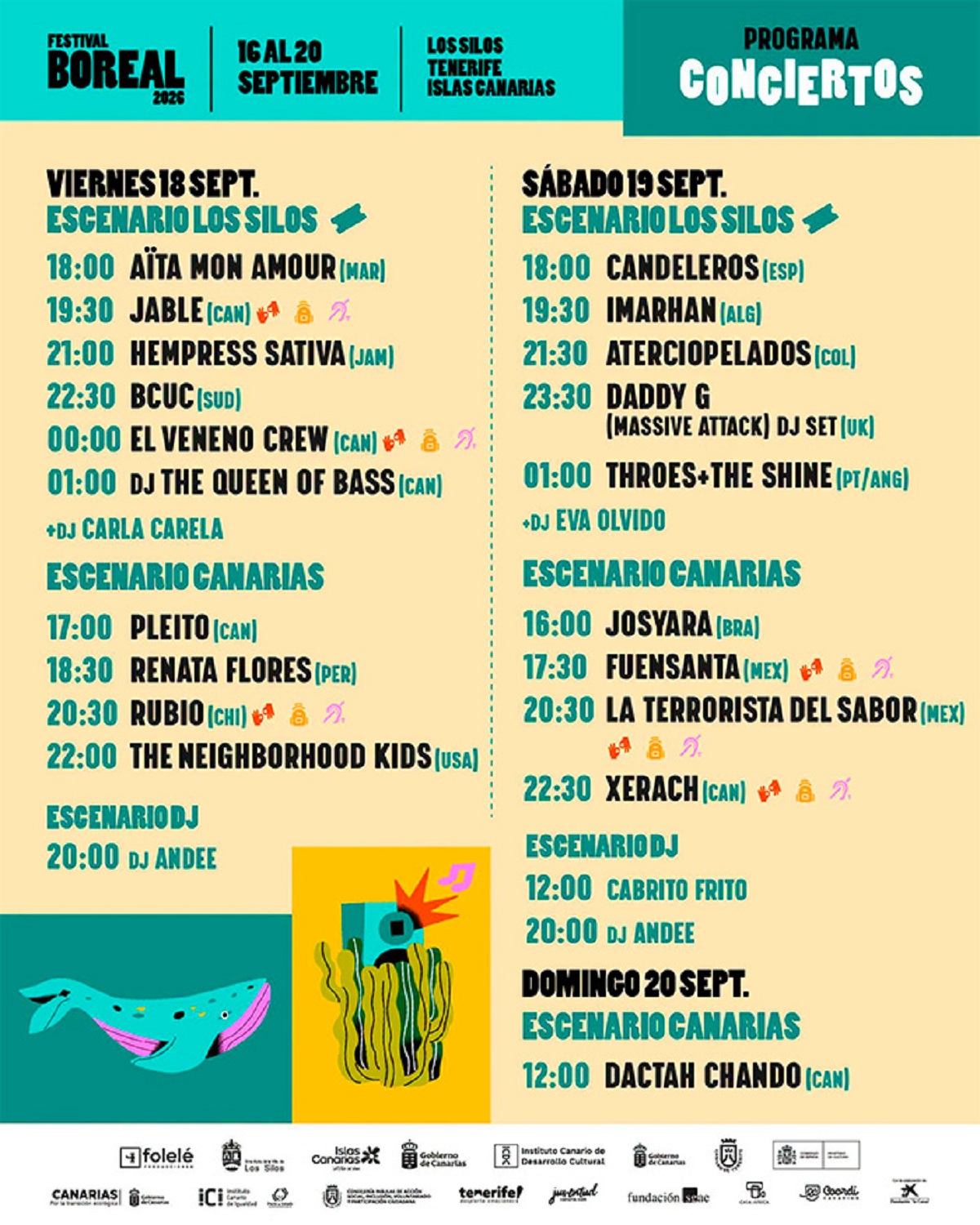 Arranca el Festival Boreal 2026 en Los Silos con los horarios definitivos y su firme apuesta de transformación social