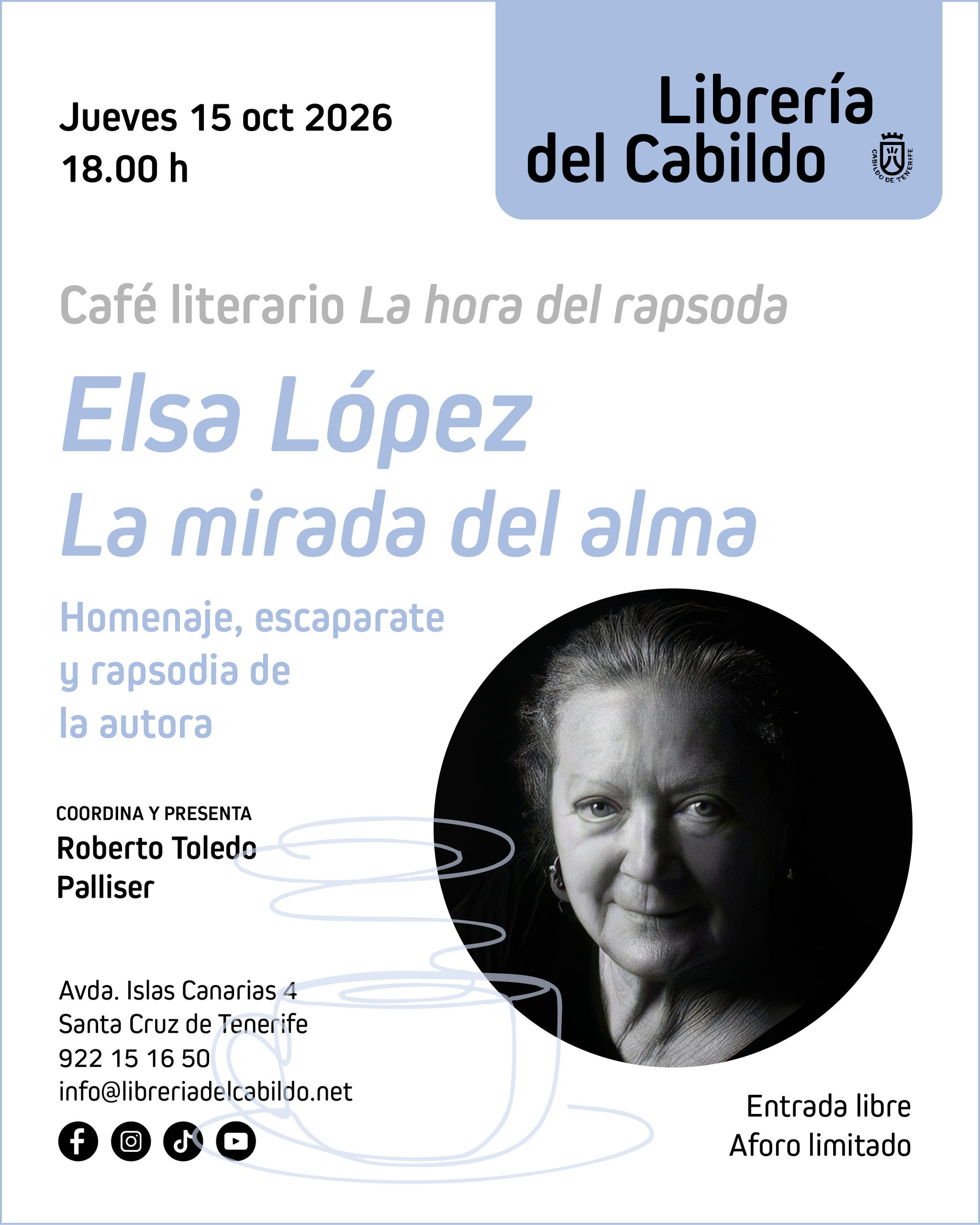 La Librería del Cabildo se asoma a la poesía de Elsa López