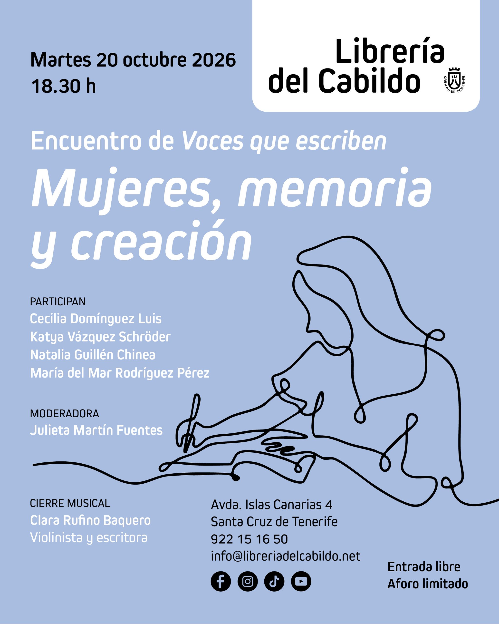 La Librería del Cabildo reúne a cuatro autoras para hablar de escritura e identidad