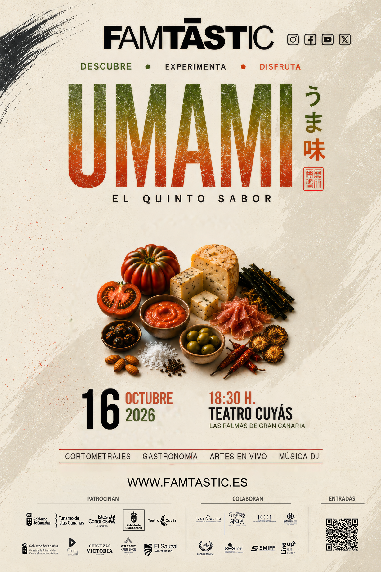El Famtàstic-Umami celebra el quinto sabor en el Teatro Cuyás con una noche de cine, gastronomía de autor y artes en vivo